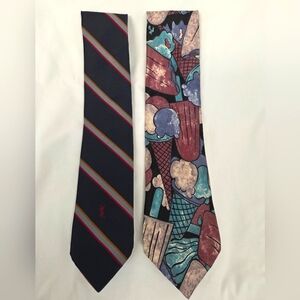 Vintage Tie Bundle Yves St Laurent Oscar De La Renta